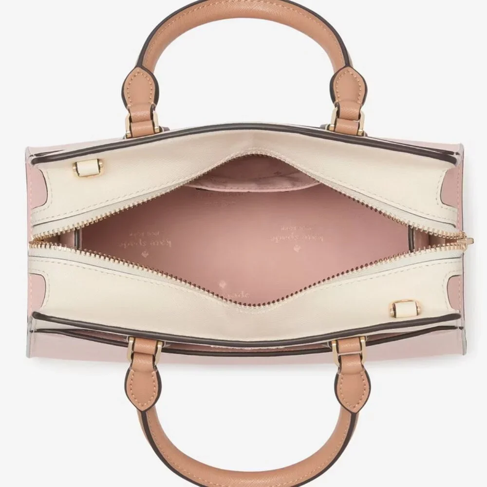 Kate Spade New York Madison Small Satchel Top Handle Crossbody - Rose Smoke - Picture 4 of 6